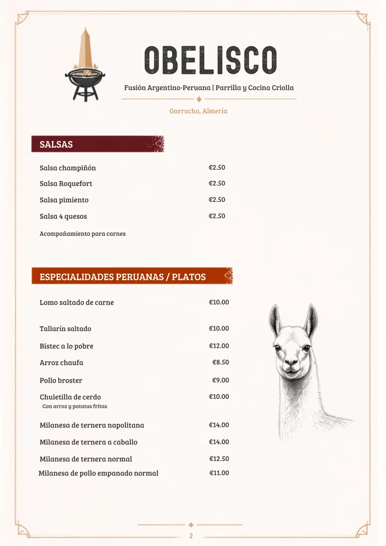 Carta de Obelisco Garrucha, pagina 2